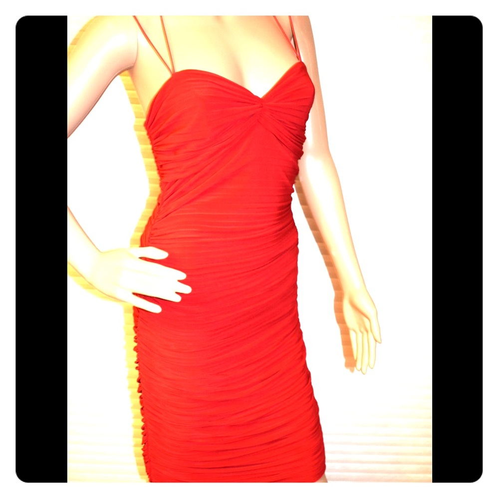 Nicole Miller strappy fitted dress